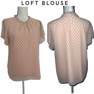 Loft womens lightweight pullover short sleeve blouse/tops/shirt size Small